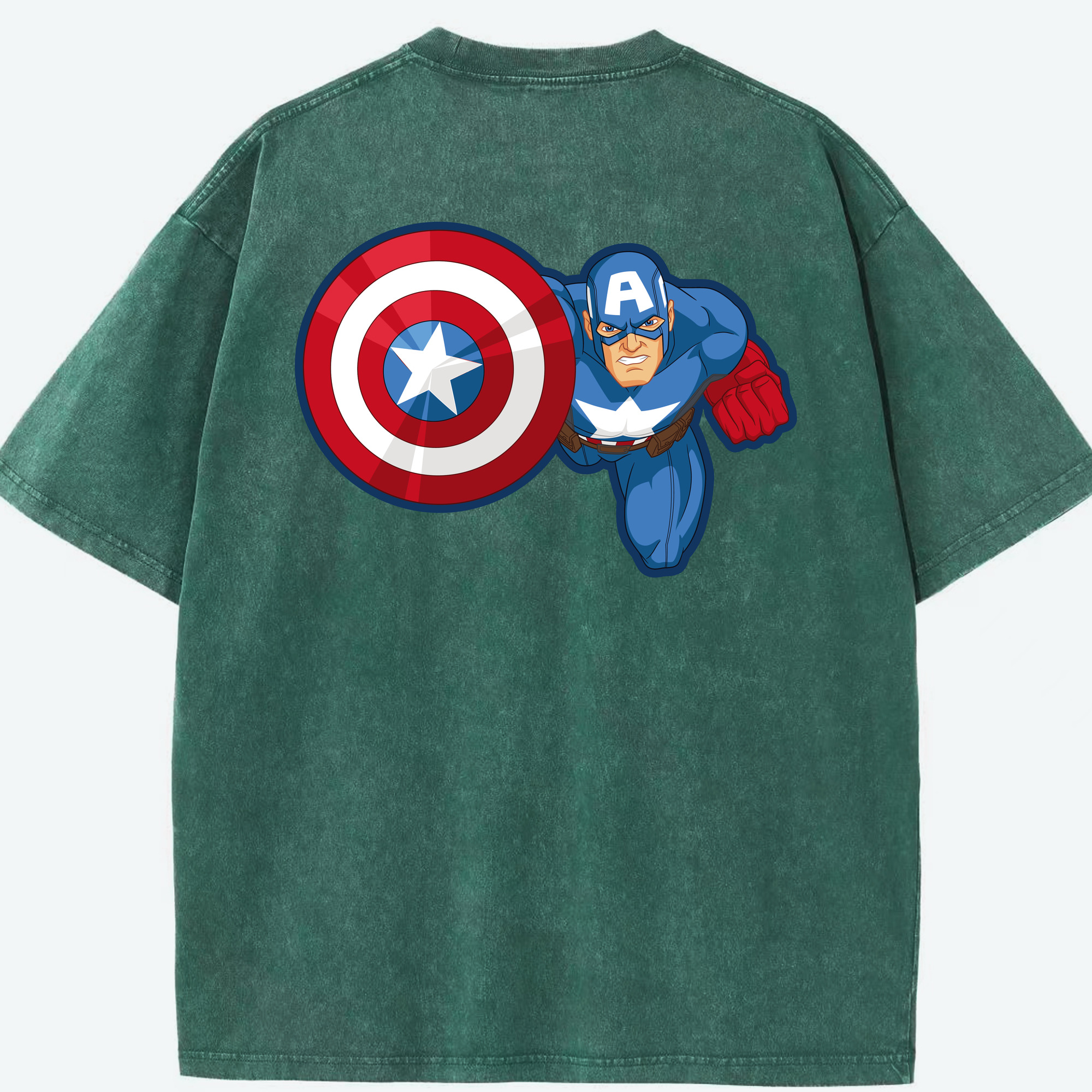（画像用） アベンジャーズ The Avengers 綿100% ヴィンテージ風 半袖Tシャツ（背面プリント）